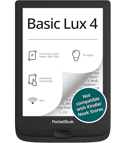 Amazon.com: PocketBook Verse E-Reader | Eye-Friendly 6'' E